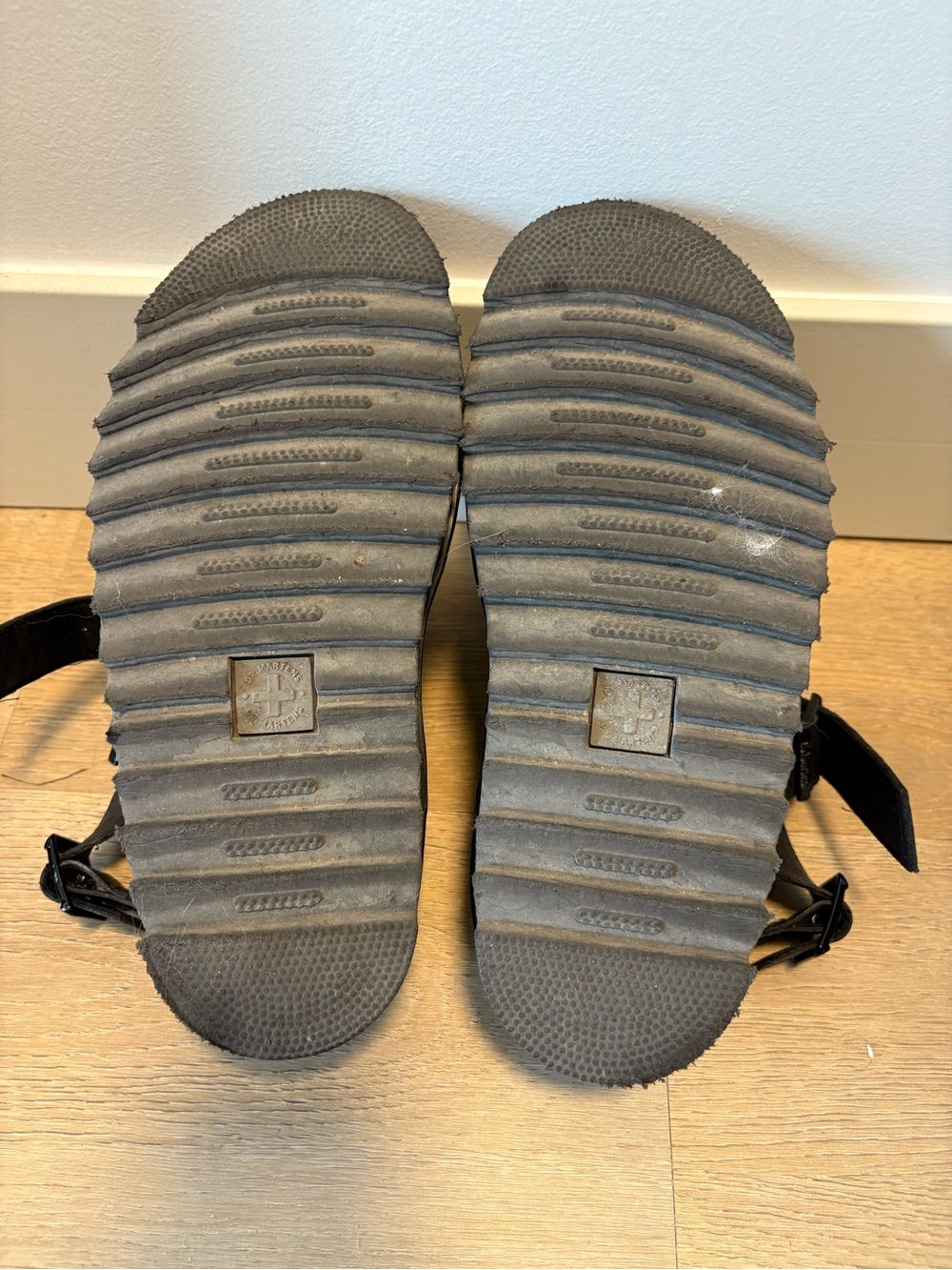 Dr. Martens Black Leather Platform Strap Sandals - Picture 4 of 4